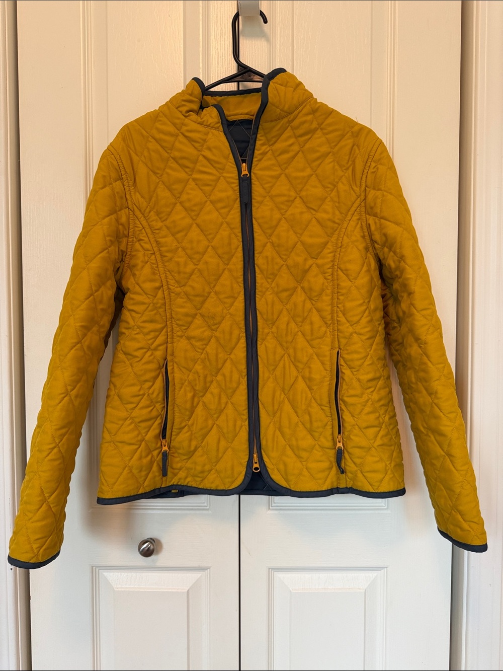 Quilted Mustard Women's Jacket - Lightweight Zip Front